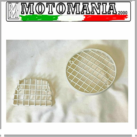 WHITE MESH FRONT AND REAR HEADLIGHT COVER KIT FOR PIAGGIO SI