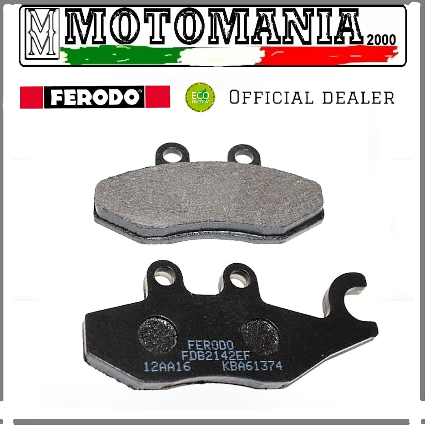 APRILIA SPORT CITY ONE 2T 50 2008/2011, BRAKE PADS FDB2142EF