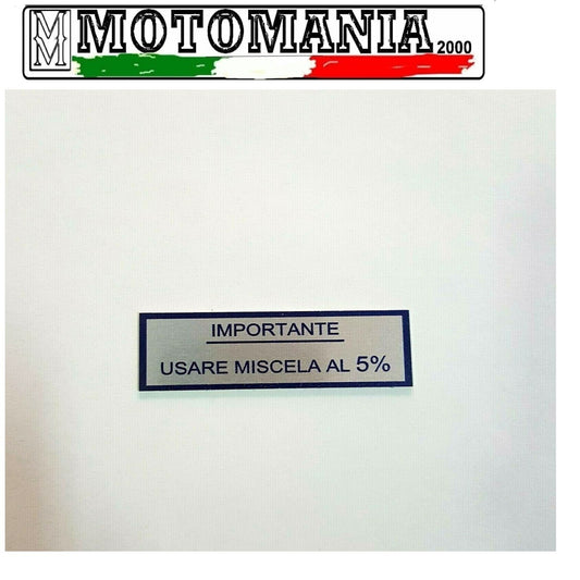 METAL ADHESIVE PLATE IMPORTANT USE 5% BLUE BLEND V30-33 GS 160 *