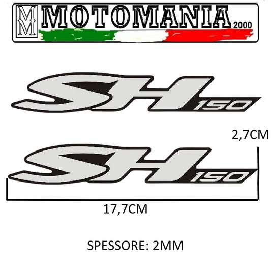 COPPIA ADESIVI RESINATI GRIGI E NERI  SH 150 - MISURE: 17,7cmX2mmX2,7cm   *