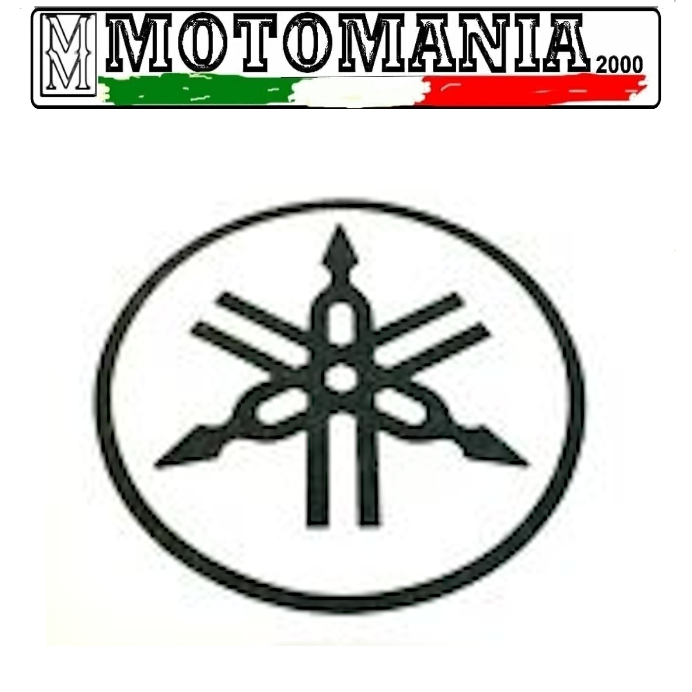 LOGO YAMAHA ROTONDO DIAMETRO  12,5 CM  COLORE NERO *