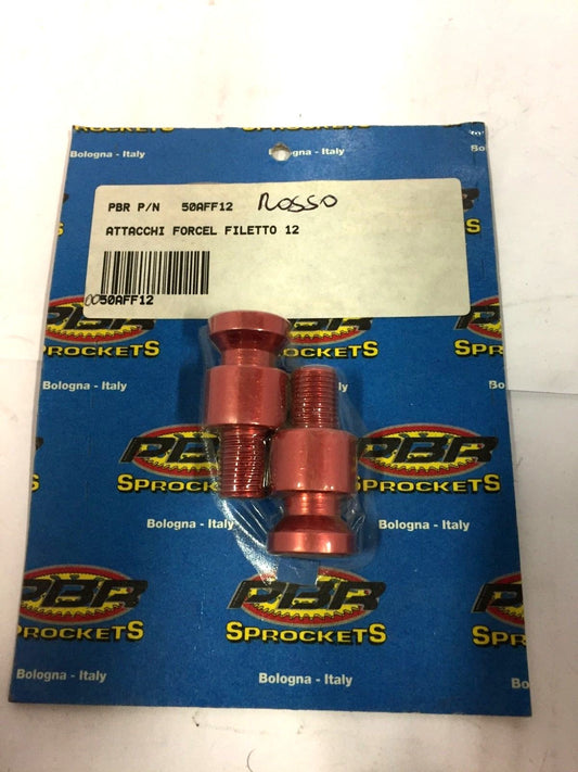 50AFF12 ATTACCHI FORCELLONE FILETTO 12 PBR ROSSO
