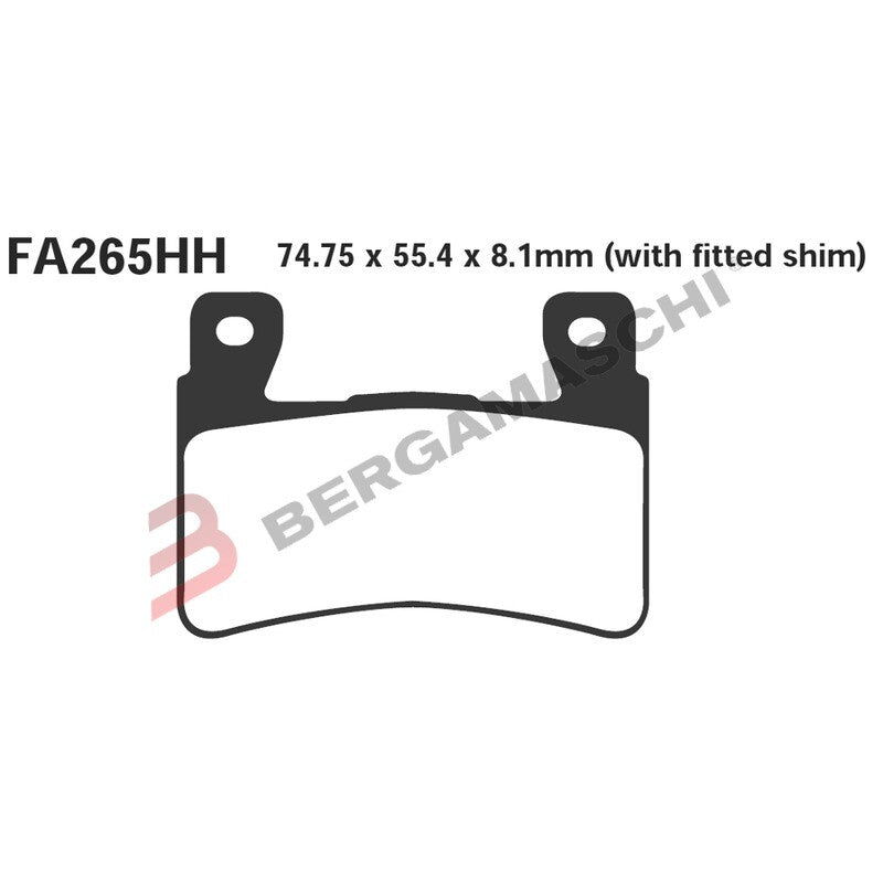 R1826500 PASTIGLIE FRENO ANTERIORE HH HONDA VTR1000 SP