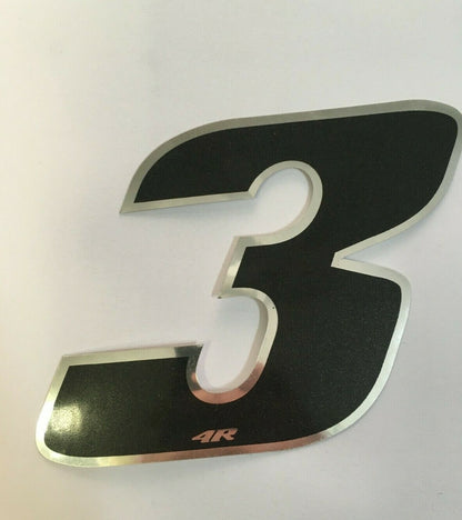 STICKER NUMBER FOR MOTORCYCLES AND CARS CM 10X10 BLACK COLOR *
