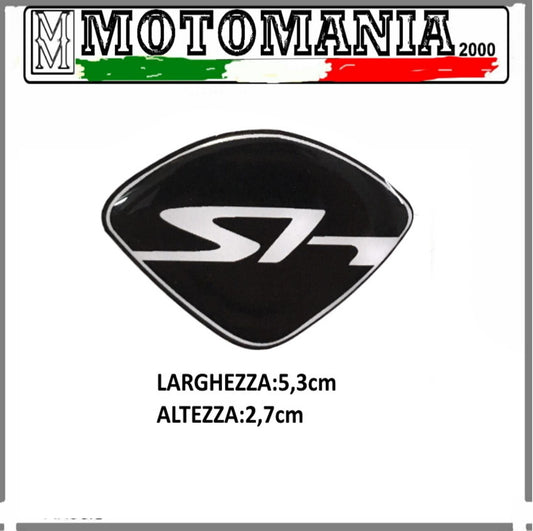 SH 300 BLACK RESIN FRONT ADHESIVE SHIELD WIDTH:5.3cm HEIGHT:2.7cm