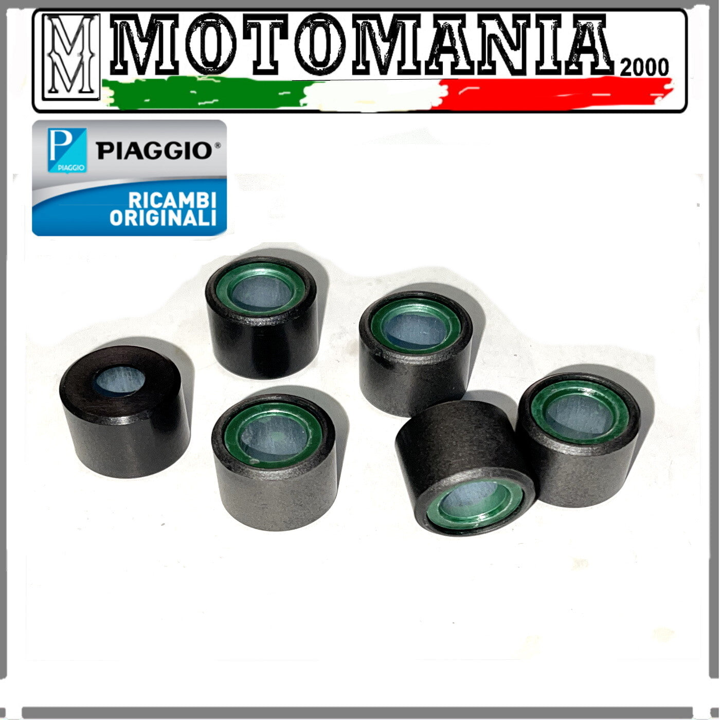 KIT 6 ROLLERS VARIATOR Piaggio for Vespa Primavera - Vespa Sprint - Liberty Iget