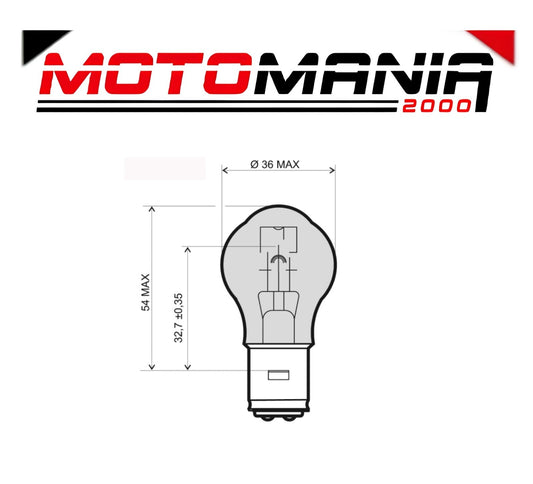 LAMPADINA 12V 35/35W BA20D - BIANCA