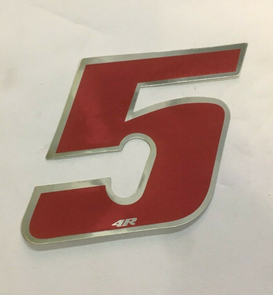 NUMBER 5 RED STICKER WIDTH 5MM LENGTH 5MM *