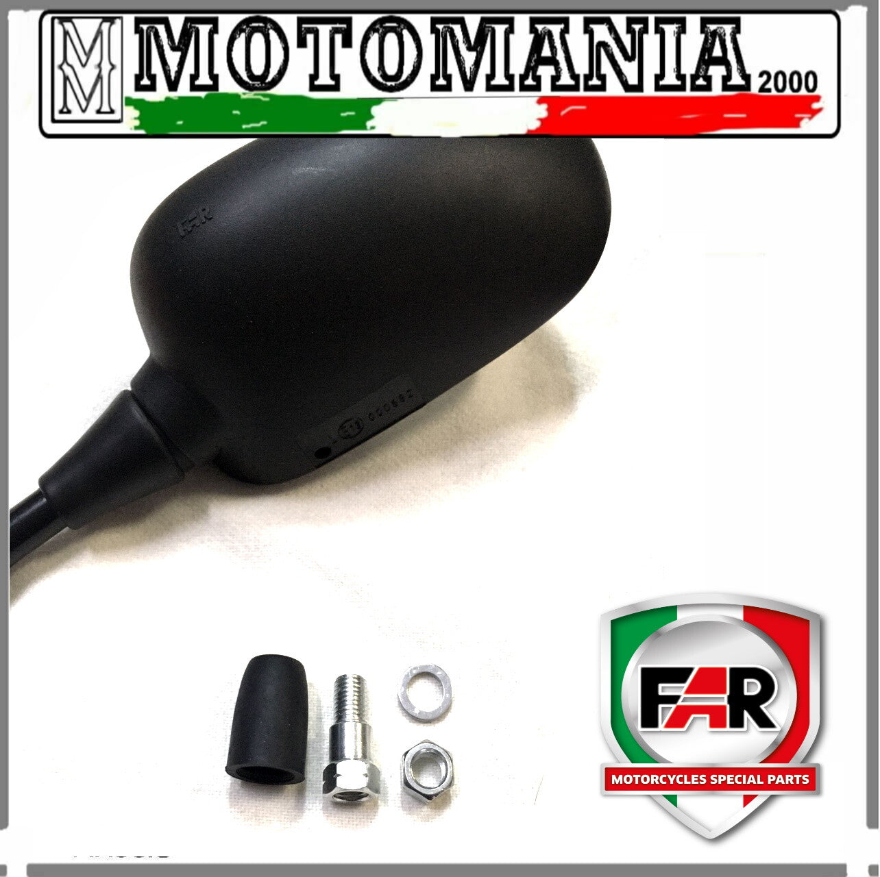 PAIR OF BLACK LEFT AND RIGHT MIRRORS FOR HONDA JAZZ 250 COMPLETE WITH ATTACHM...