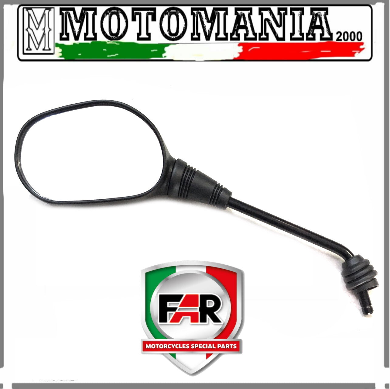BLACK SX REARVIEW MIRROR FOR PIAGGIO CARNABY 125 2007-2011 FAR