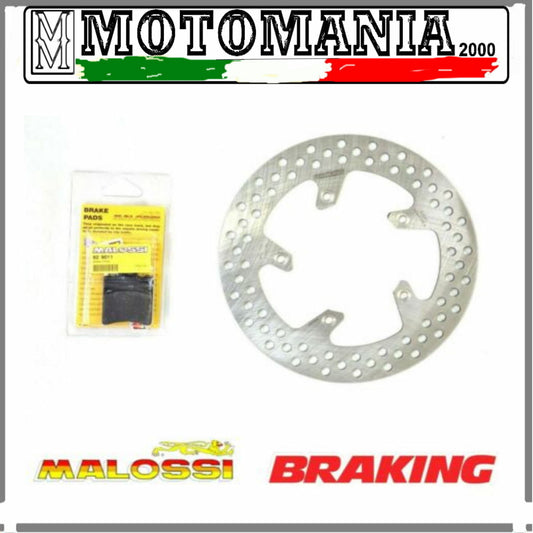 BRAKE DISC + FRONT BRAKE PADS FOR SCARABEO 50