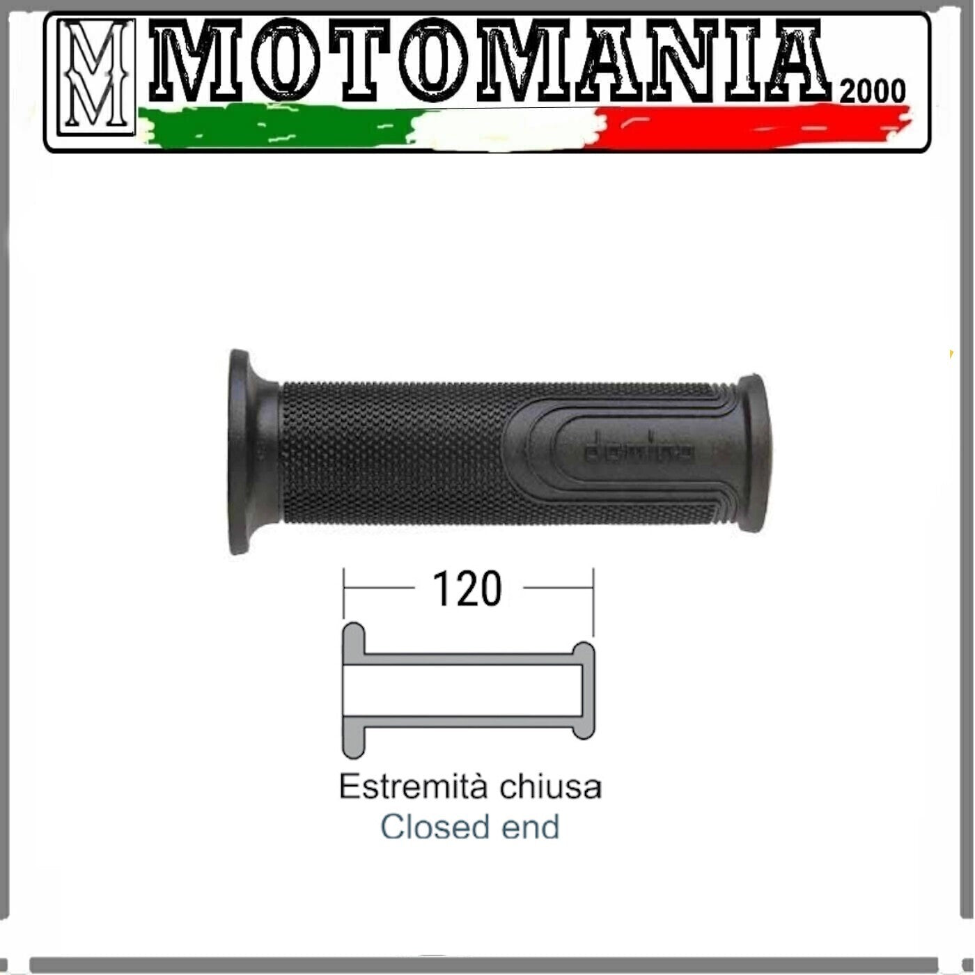 MANOPOLE IN GOMMA NERE CON ESTREMITA' CHIUSE LUNGHEZZA 120MM