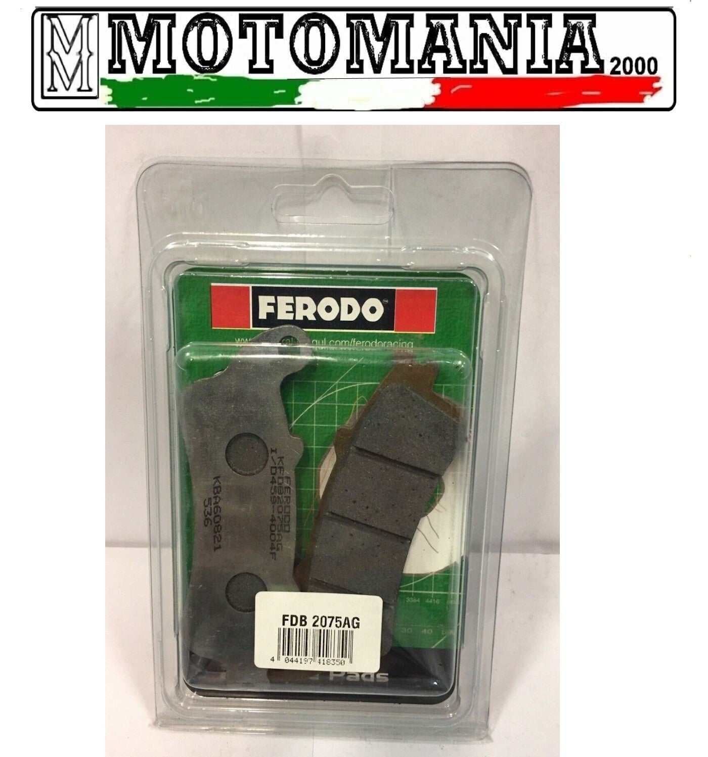 FDB2075AG PAIR OF BRAKE PADS DUCATI MONSTER 821 - 2015 XLV VARADERO 1000 *