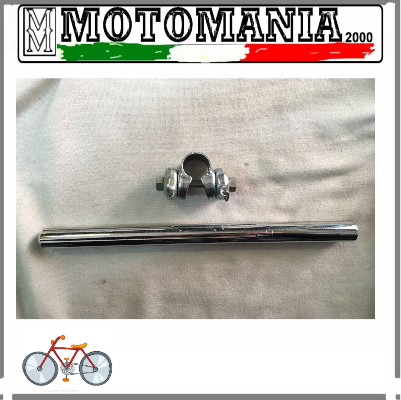 MORSETTO STRINGI SELLA DIAMETRO 22,5 CON TUBOLARE SELLA 22X28,5 PER BICICLETTE