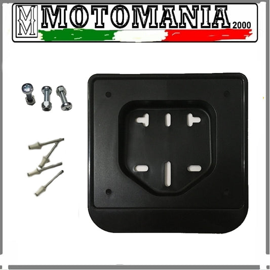 KIT PORTA TARGA E CORNICE CROMATA SCOOTER 50 CC COMPLETO DI VITI E RIVETTI  *