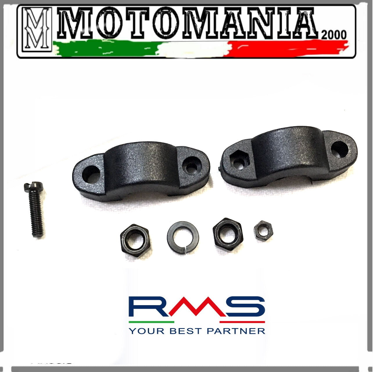 BLACK SX REARVIEW MIRROR FOR PIAGGIO SI 50 AND OTHER MOPEDS WITH CLAMP