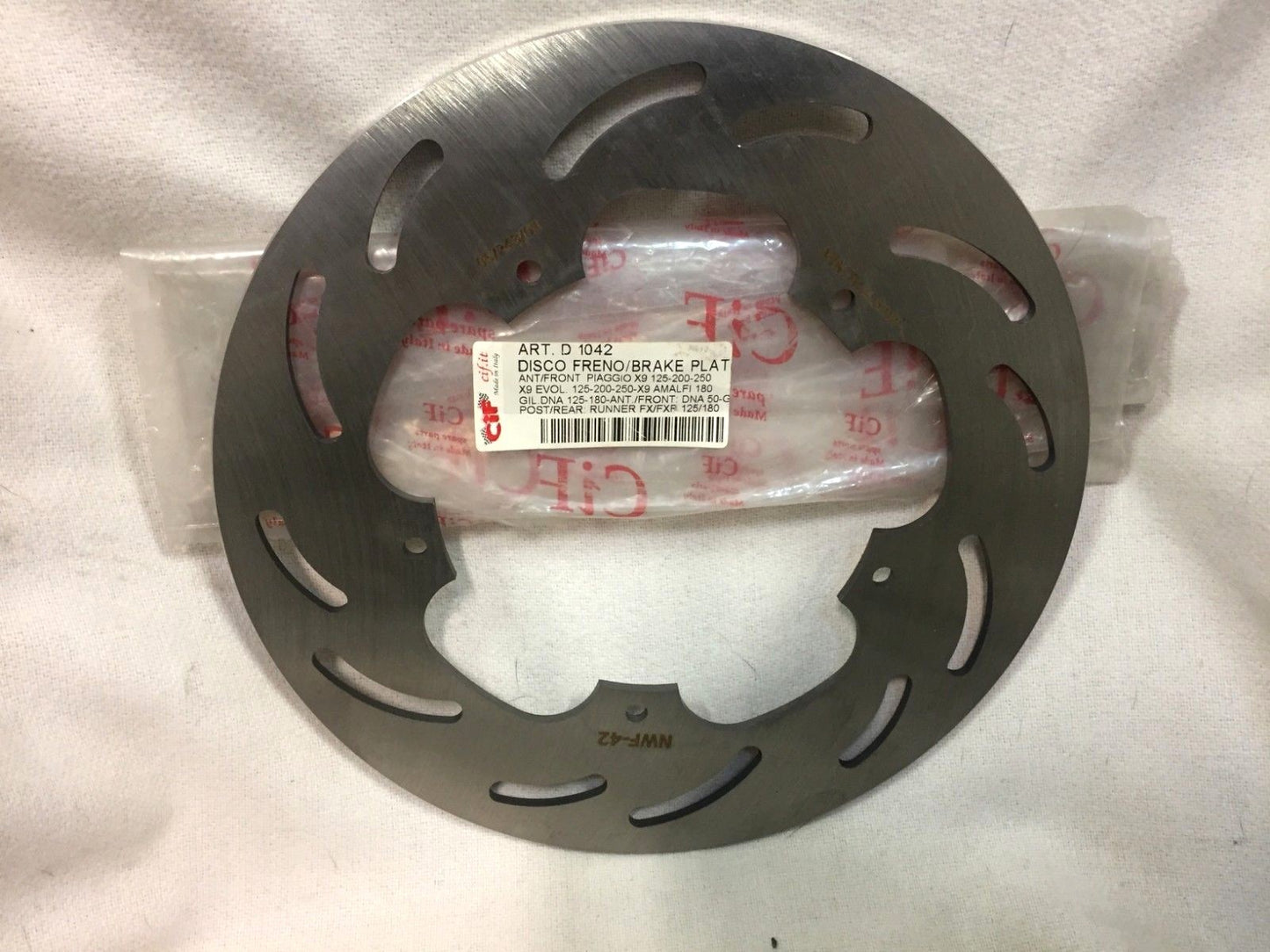 D1042 FRONT AND REAR CIF BRAKE DISC SEE APPLICATION
