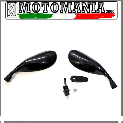 PAIR OF UNIVERSAL CARBON BLACK RIGHT AND LEFT MIRRORS