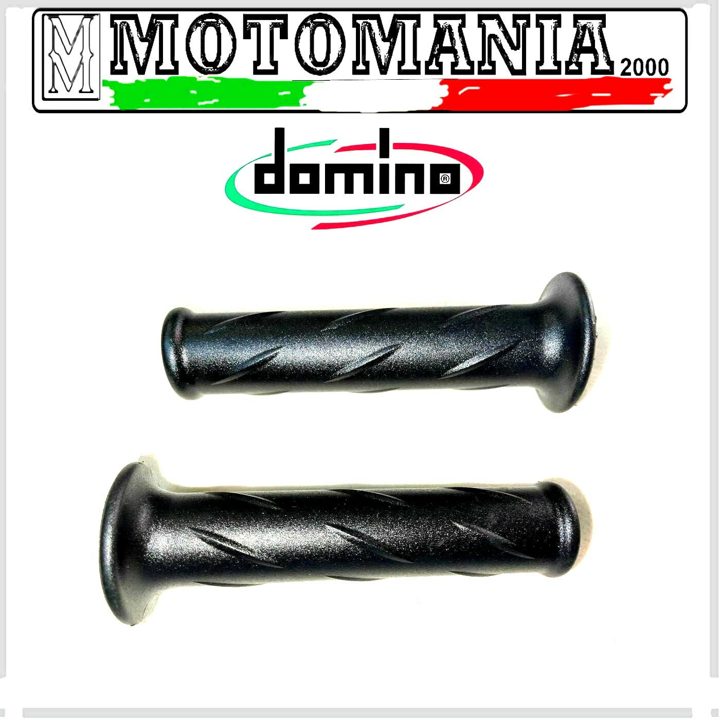 PAIR OF BLACK RUBBER KNOBS FOR SCOOTERS AND DOMINO MOTORCYCLES FOR BEVERLY AN...