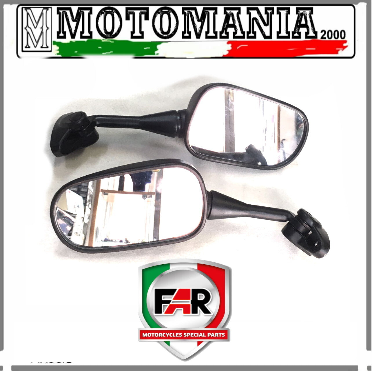 PAIR OF BLACK MIRRORS LEFT AND RIGHT FOR HONDA CBR 900 RR 2002,VTR 1000 SR FA