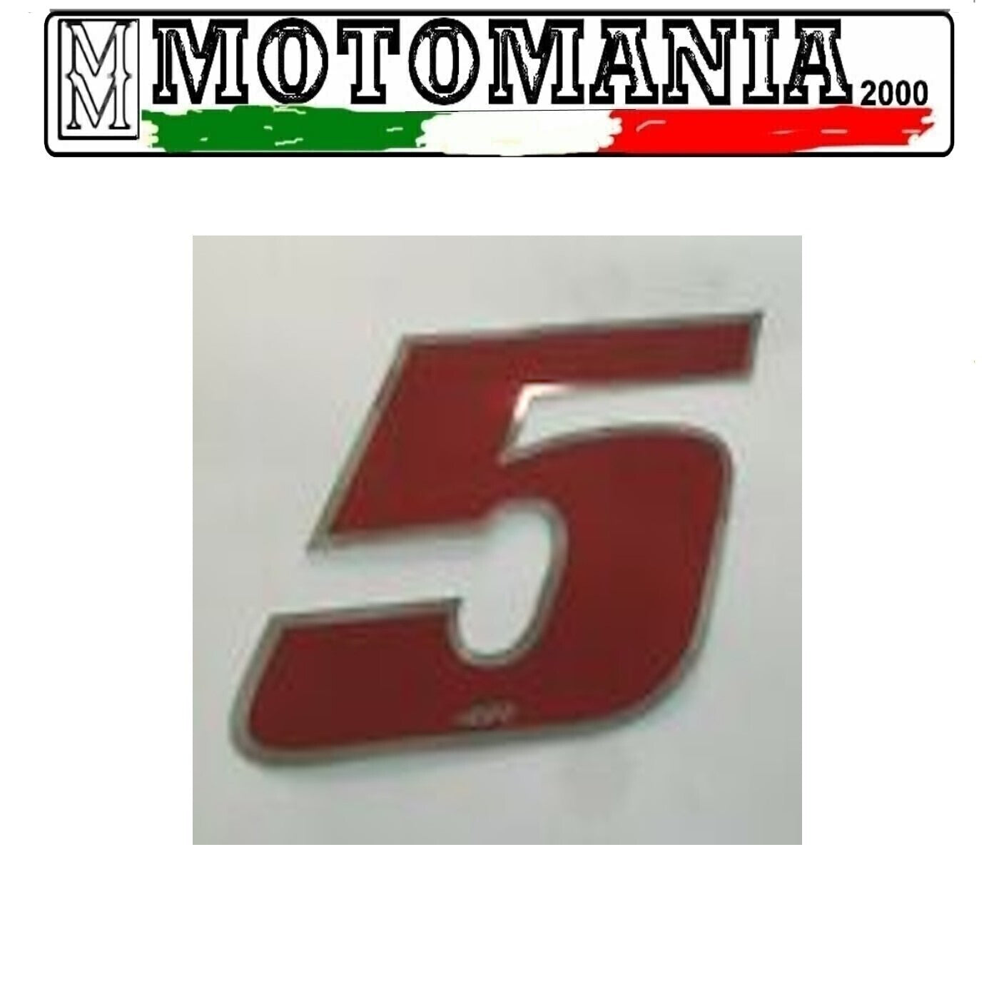 NUMBER 5 RED STICKER LENGTH 10MM WIDTH 10MM *