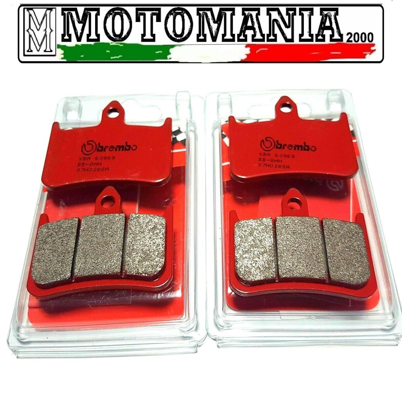 2 COPPIE PASTIGLIE FRENO ANTERIORI SINTER BREMBO - PER HONDA (VEDI APPLICAZ.)  *