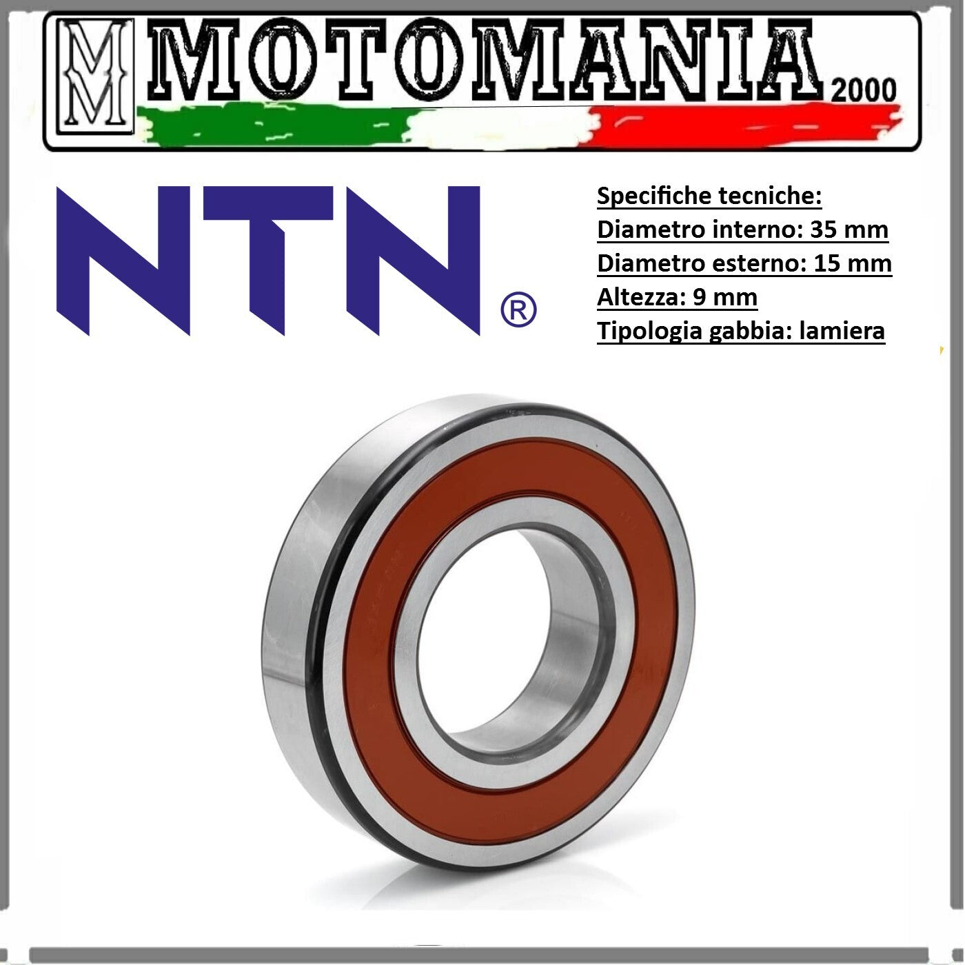 CUSCINETTO RADIALE A SFERE CON SCHERMO RS1 SU ENTRAMBI I LATI 32x15x9mm