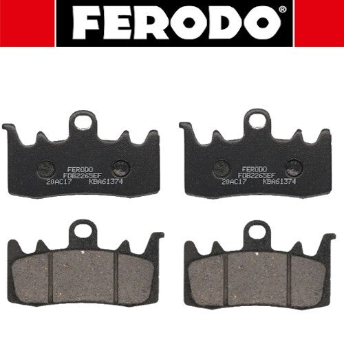 2 COPPIE PASTIGLIE FRENO ANTERIORE FERODO  PER KYMCO AK 550 DAL 2017 AL 2020  *