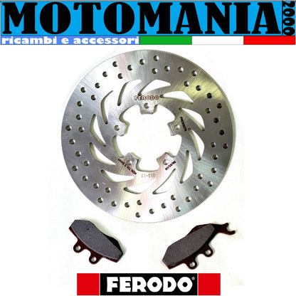DISCO FRENO FERODO + PASTIGLIE FRENO ANTER. FERODO PER GILERA RUNNER FXR180