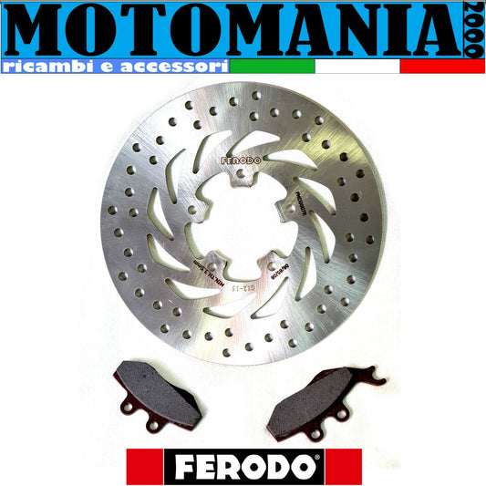 DISCO FRENO FERODO + PASTIGLIE FRENO ANTER. FERODO PER GILERA RUNNER FXR180