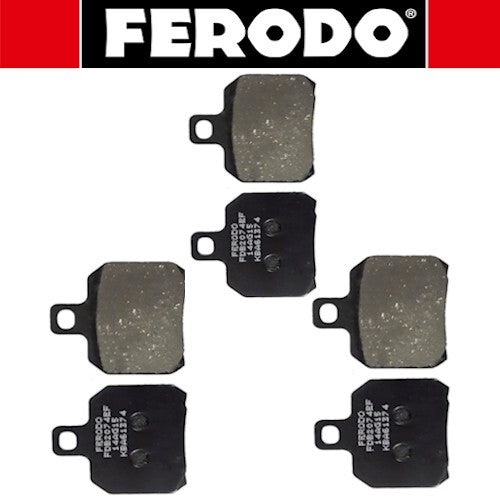 SERIE  PASTIGLIE FRENO ANTER.  E  POSTER.  PER PIAGGIO BEVERLY 500 DA 01 A 04  *
