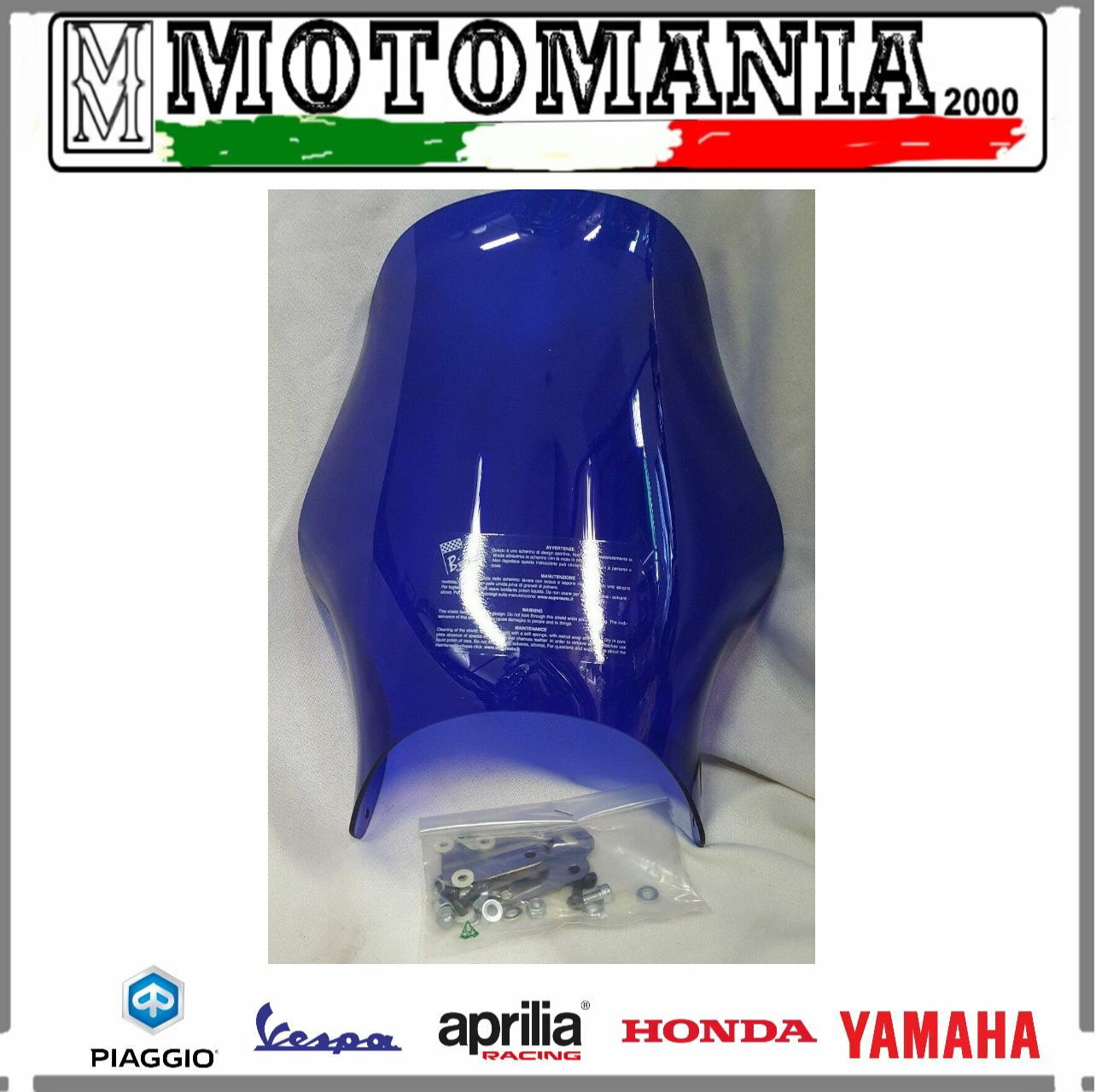 BLONDE NAKED MOTORCYCLE DOME CLEAR BLUE WITH ATTACHMENTS