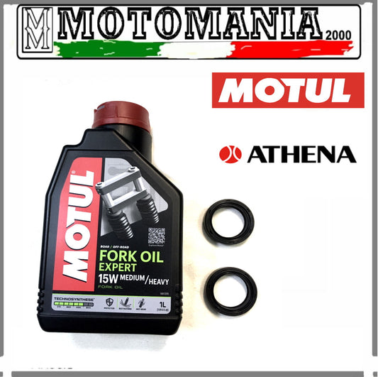 KIT PARAOLI + OLIO FORCELLA 15W MOTUL 35X48X10,5 KAWASAKI KL 250 -78-79