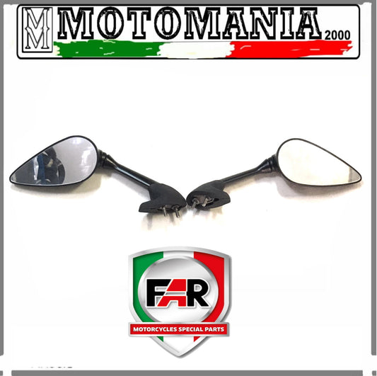PAIR OF BLACK LEFT AND RIGHT MIRRORS FOR YAMAHA R6-YZ7 2000-2006