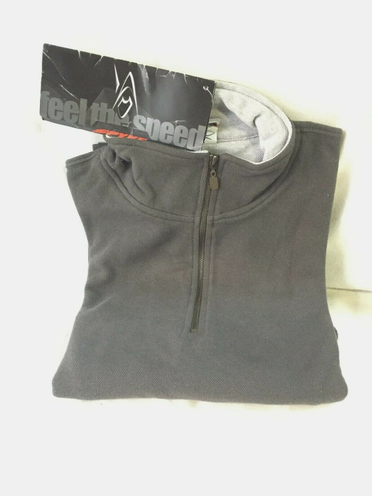 151906 FELPA CON ZIP COLORE GRIGIO TG.L SPYKE