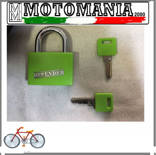 LUCCHETTO PER CATENE PER BICICLETTE LARGO 5 CM, ALTO 4 CM COMPRESO DI DUE CHIAVI