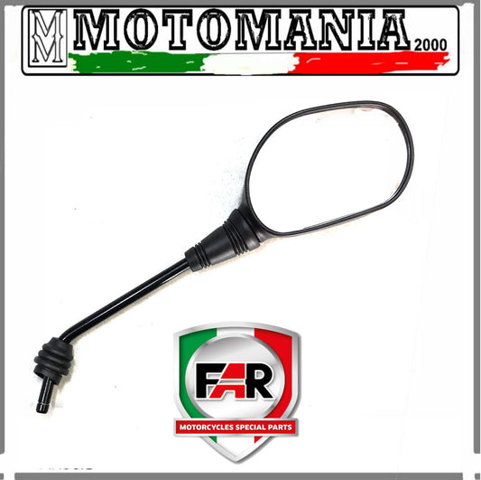 BLACK RIGHT REARVIEW MIRROR FOR PIAGGIO CARNABY 125 2007-2011 FAR