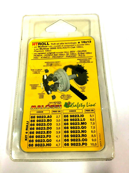 669823D0 KIT 6 RULLI  VARIATORE 16X13 GR.03,6 MALOSSI