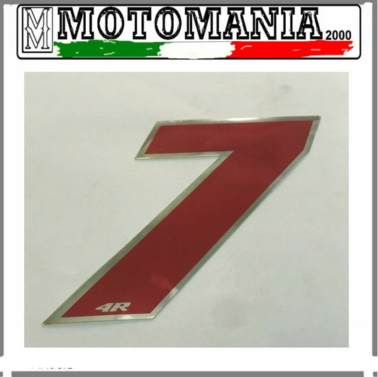 NUMBER 7 RED STICKER WIDTH 10MM LENGTH 10MM *