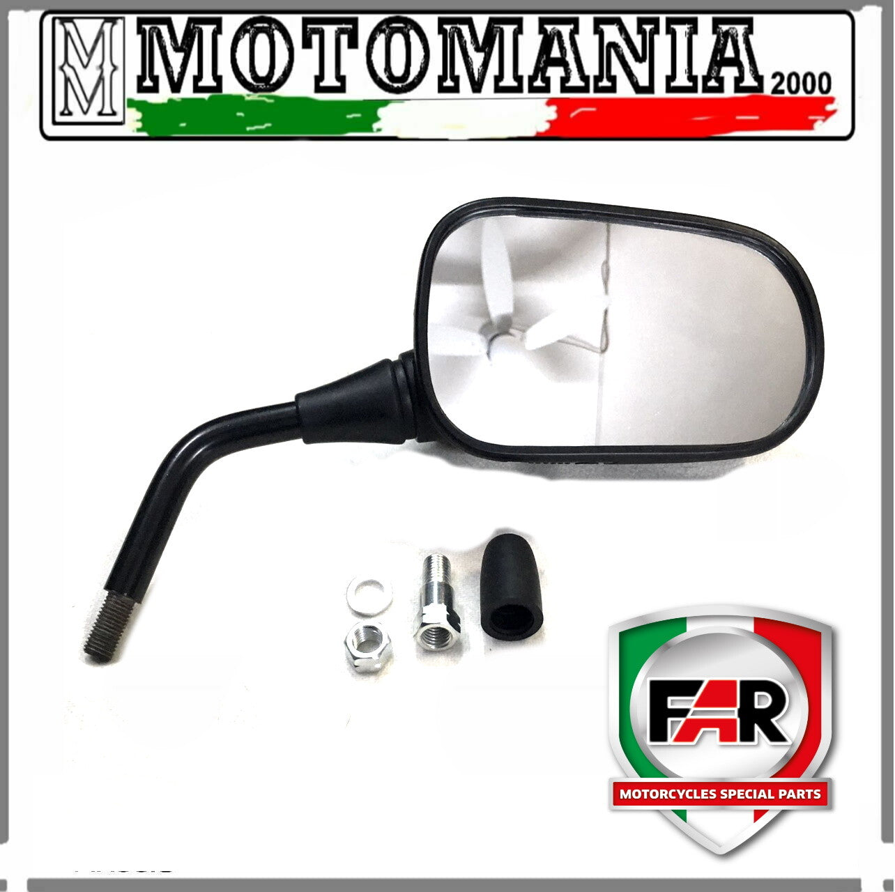 BLACK RIGHT REARVIEW MIRROR FOR HONDA JAZZ 250 COMPLETE WITH ATTACHMENTS