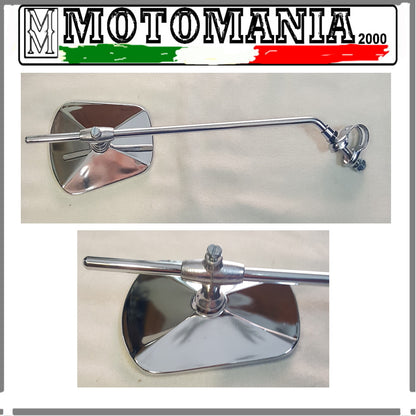 Mirror for Vespa and Lambretta with steering attachment clamp *