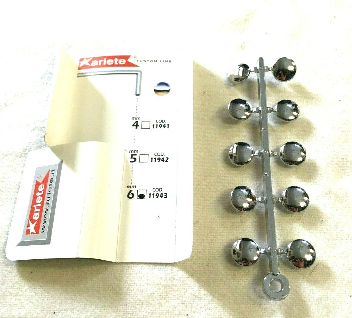 CHROME CAPS KIT FOR PIN COVER AND VARIOUS APPLICATIONS mm 6