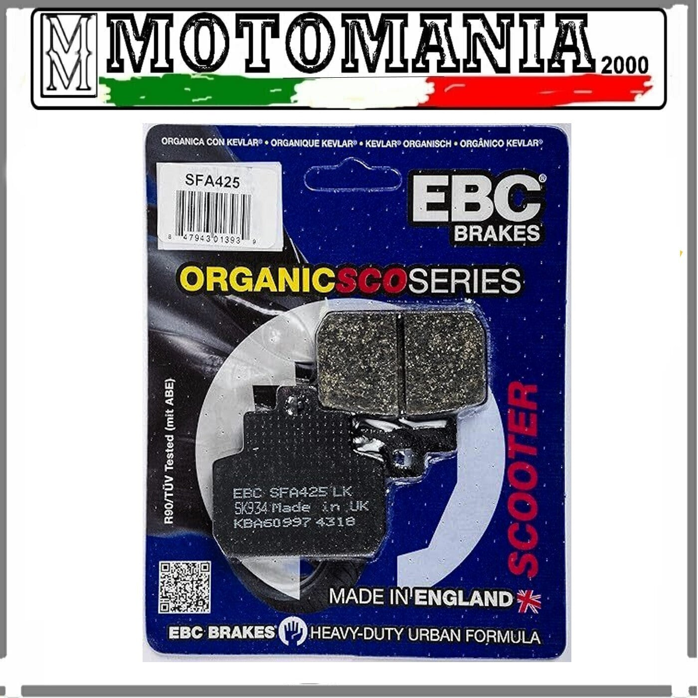 R1642500  PASTIGLIE FRENO POSTERIORE BEVERLY 500 X8-X9 PIAGGIO  *