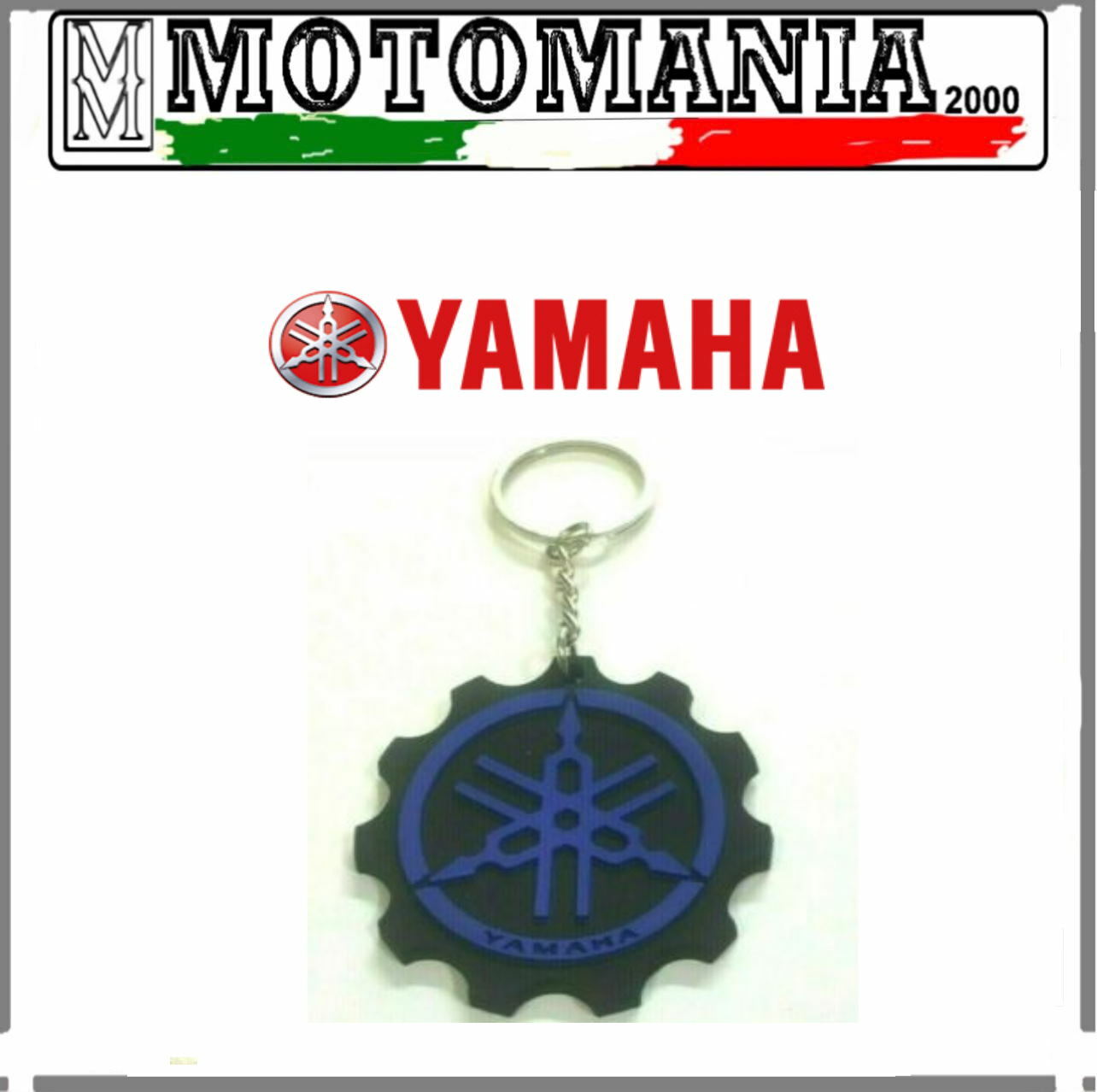 PORTACHIAVI IN GOMMA YAMAHA DIAMETRO CM.5 BLU E NERO