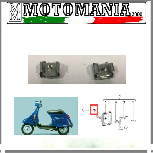 216819 Coppia DADI CON GABBIA mm 4 PER FRECCIA VESPA 50 PK S  RUSH XL FL FL2 HP