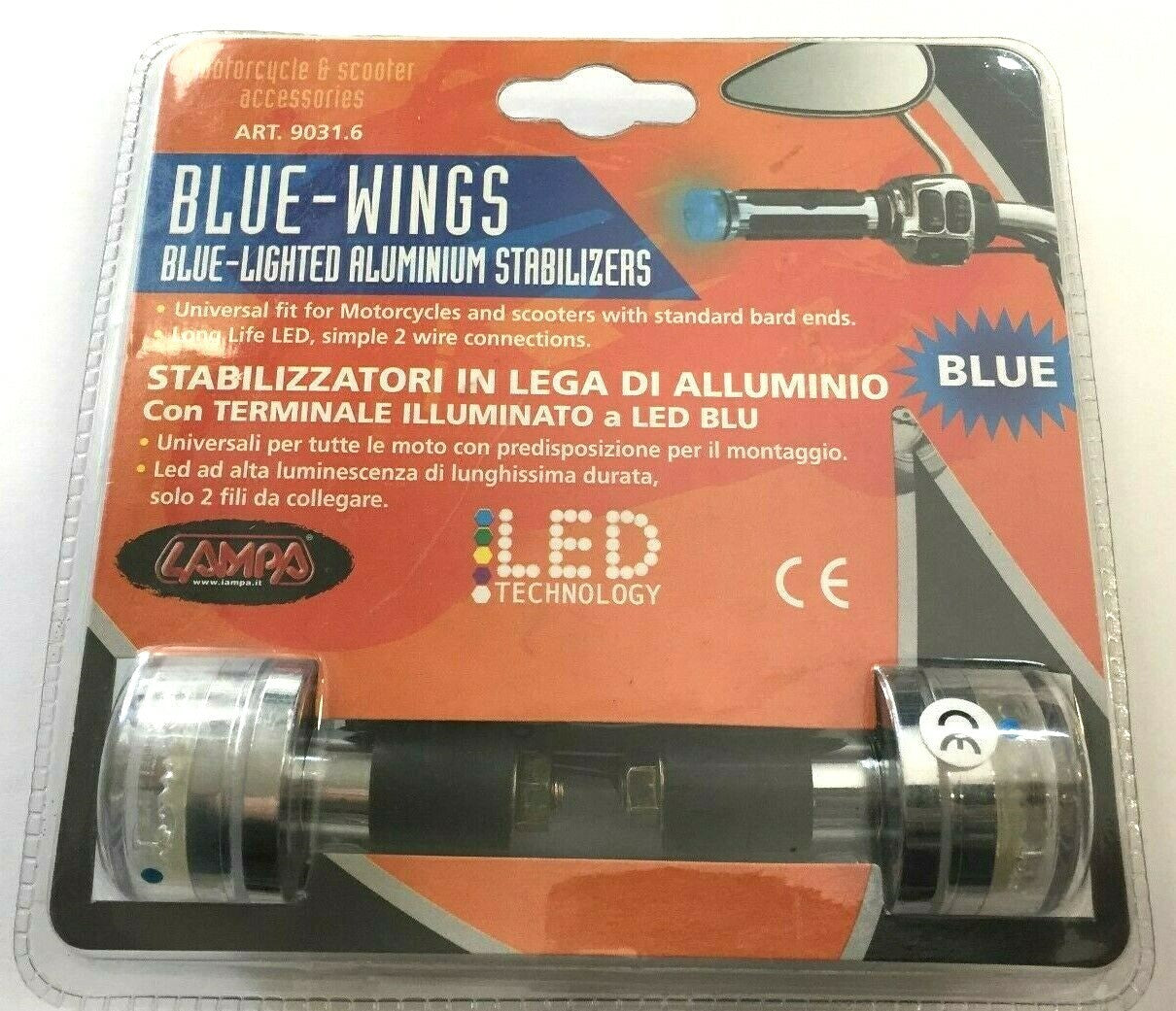 CP ALUMINUM ALLOY STEERING BALANCERS WITH BLUE LED ILLUMINATED TERMINAL