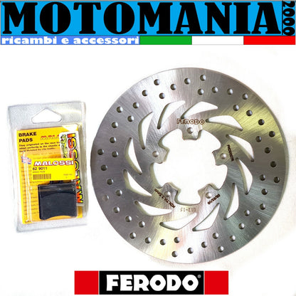 DISCO FRENO FERODO FMD0007R+ PASTIGLIE FRENI 629011 BENELLI ADIVA E GILERA
