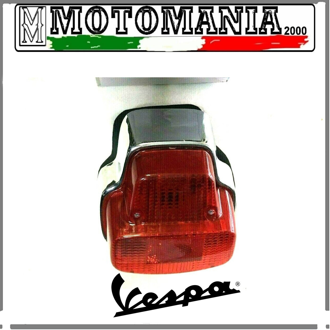 CHROME METAL TAILLIGHT VESPA 125 SUPER -GT-RALLY 180