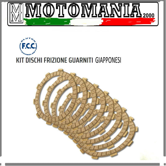 KIT 8 DISCHI FRIZIONE GUARNITI FCC KAWASAKI VARI MODELLI VEDI APPLICAZIONI