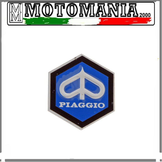 149876 TARGHETTA SCUDETT0 BLU IN ALLUMINIO ADESIVO PER SCUDO ANTERIORE PIAGGIO *